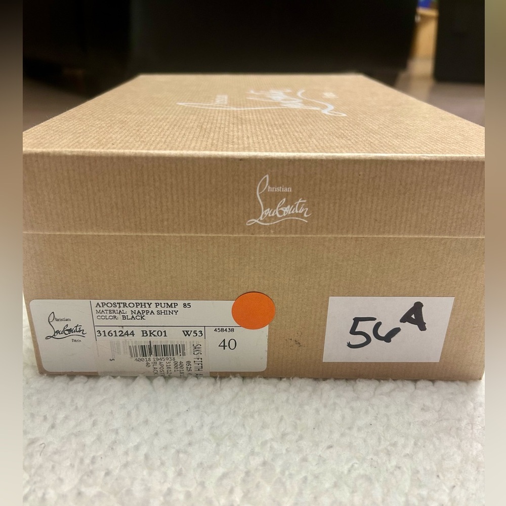NWT Christian Louboutin Black Apostrophy Nappa Leather 85MM Pumps Size 40 - Picture 13 of 13